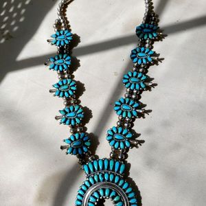 Sterling southwest turquoise necklace